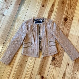 Zara quilted leather jacket
